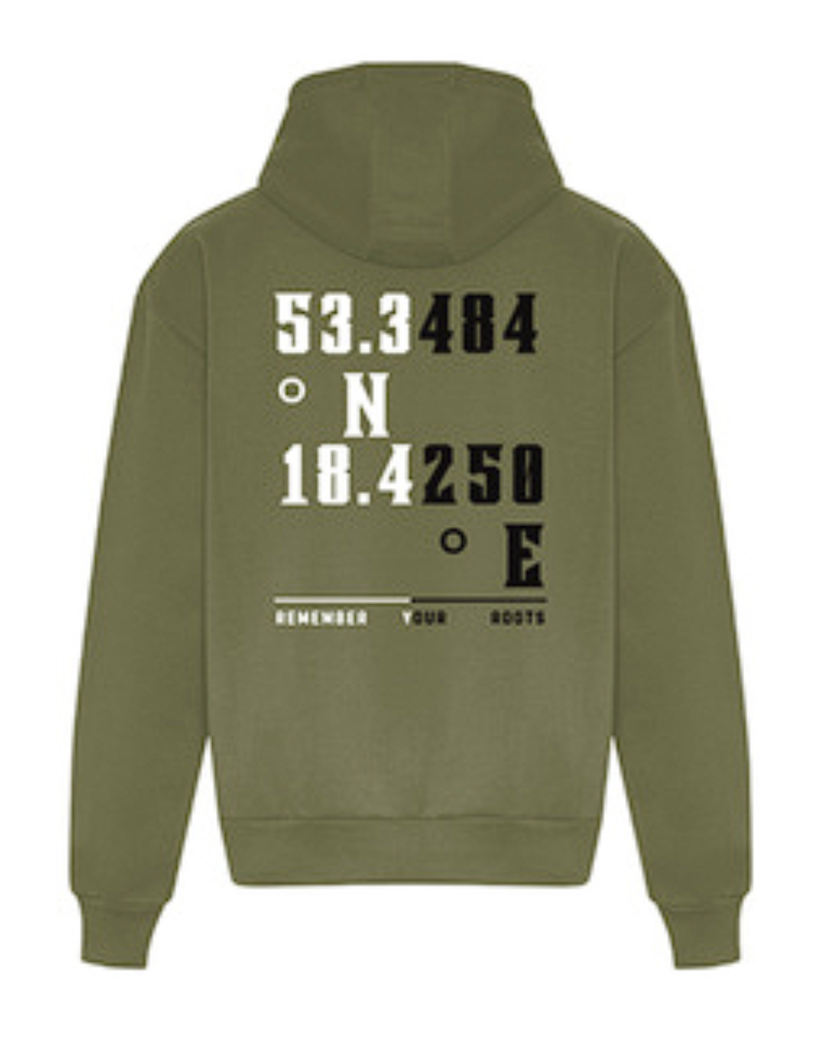 Bluza z kapturem Remember Your Roots - Ziemista zieleń