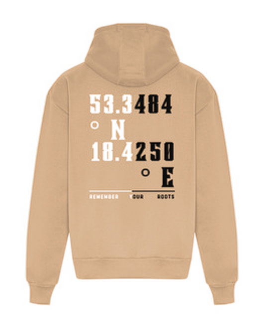 Bluza z kapturem Remember Your Roots - Desert Sand